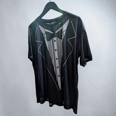 Funny Tuxedo Graphic Tee, Black Novelty T Shirt, Formal Costume Shirt