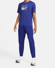 Nike Men’s Dri-FIT Miler DYE Blue Short Sleeve Graphic Running Tee DQ6508-455 M