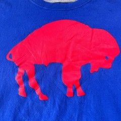 NFL Team Apparel Nike Mens Buffalo Bills Royal Rewind Logo Essential T-Shirt 2XL