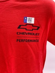 Red T-Shirt w/ Black Chevrolet Performance Script / Logo & Bowtie Emblem