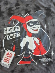 Harley Quinn Front & Joker Back Crew Neck Black T-Shirt – Animated Series Size M
