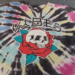 Vibes Skull Rose Tie Dye T-Shirt Mens Large Multicolor Psychedelic Graphic