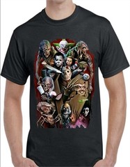 Halloween Horror Movies Men’s T-Shirt White, Black or Gray Small to 3X-Large