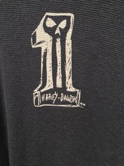 Harley-Davidson Men’s XL Long Sleeve T-Shirt Black With Number #1 Skull