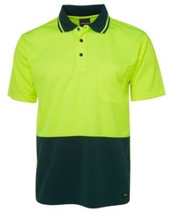 Jb’s wear Hi Vis Traditional Work Safety Polo with Quick drying fabric UPF 50+