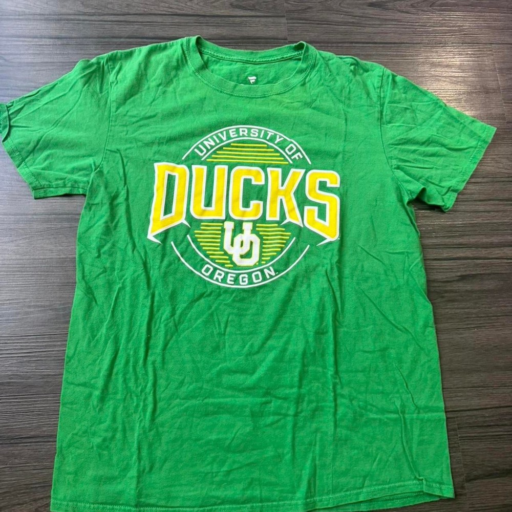 University of Oregon Duck College sports Green Graphic Tee size Large