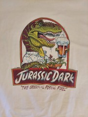 Jurassic Dark Beer Men’s XXL T-Rex Dinosaur Catalina Island Graphic White Tee