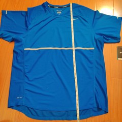 Mens Nike Dri-Fit UV Miler Reflective Running Shirt sz.XL Blue NWT Breathable