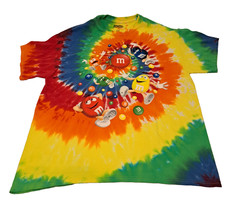 M&M’s Unisex XL Vibrant Colored Tie-dye 100% Cotton T-shirt Short Sleeve *EUC