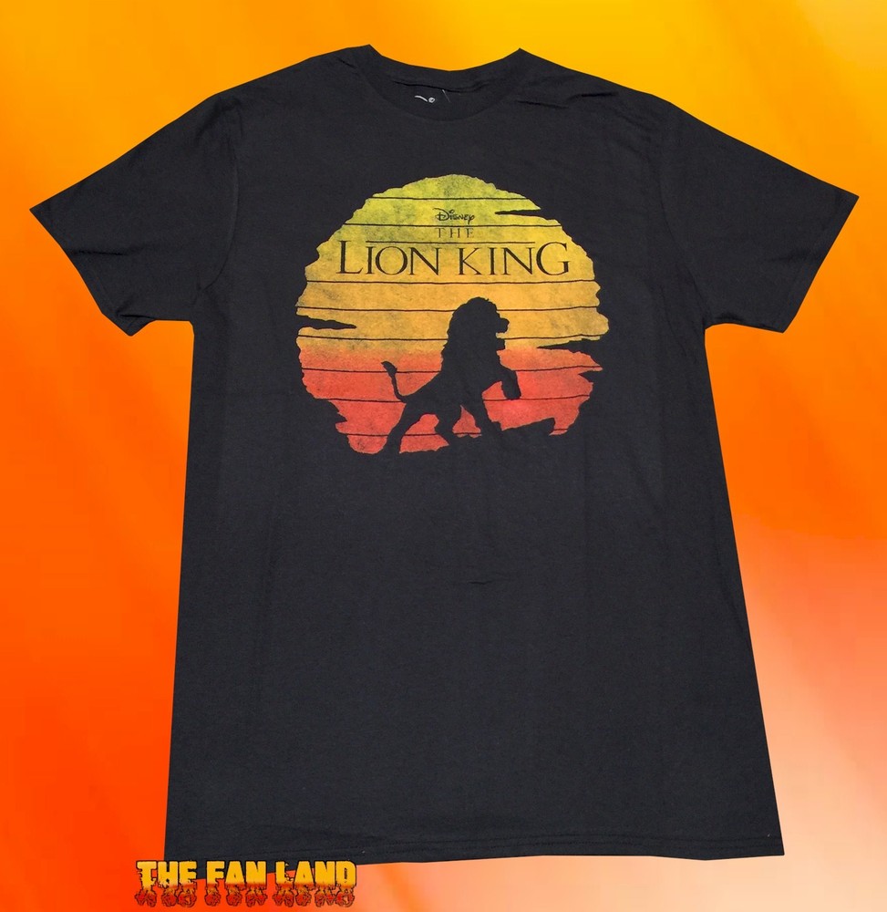 New Disney The Lion King Mufasa Simba Black Mens T-Shirt