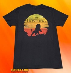 New Disney The Lion King Mufasa Simba Black Mens T-Shirt