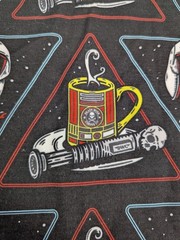 Death Wish Coffee Co Men’s L Button Down Shirt All Over Print Skull Graphic