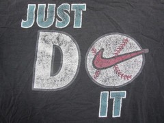 Vintage 90s Nike Baseball T Shirt Size (XL) Just Do It Faded Distressed Swoosh