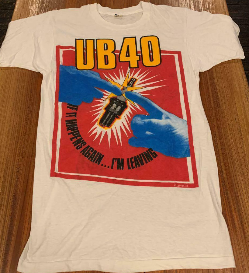UB40 rock music tour band short sleeve white color shirt KV39488