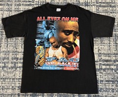 Vintage 90s 2 PAC Shakur All Eyez On Me Rap Tee Sz XL Me Against The World 1990s