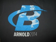 ARNOLD SPORTS WEEKEND 2014 BODYBUILDING.COM T SHIRT Schwarzenegger Adult SMALL