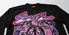 Evil Vice Unisex Adults’ Long Sleeve Mental Escape T-Shirt NC3 Black Medium NWT