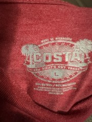 Costa Del Mar Red Men’s Species Shield Tshirt L Beach Fishing Outdoors