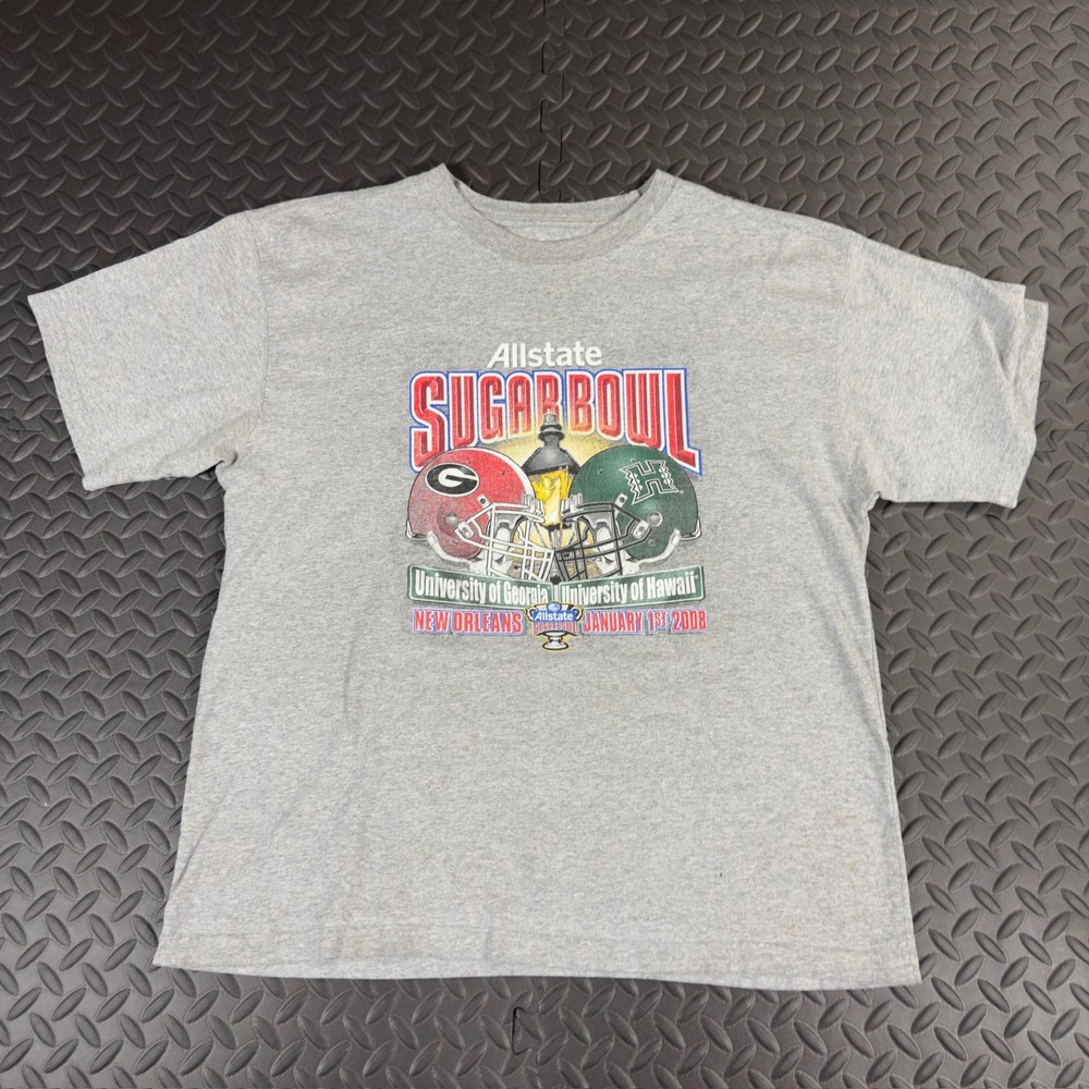 Vintage 2008 UGA Sugarbowl Football Championship Men XL T-Shirt Georgia Bulldogs