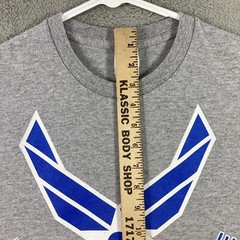 U.S. Air Force Shirt Adult Medium Gray Military Graphic Tee Casual Men