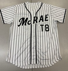 NEW Baseball Jersey Tate Mcrae T8 Short Sleeve Sewn Size Adult Large White