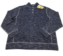 Tommy Bahama Mens Beach Breeze Snap Mock Neck Sweater in Ocean Deep Size Small