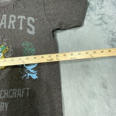Harry Potter Hogwarts Shirt Small Gray School Of Witch Graphic Tee Wizarding