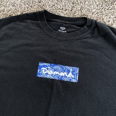 Diamond Supply Co. Tee Shirt Mens Size Medium Paisley Bandana Box Logo Skate Y2K