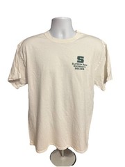 VTG Slippery Rock University Soccer Tee Shirt Adult Large White Short Sleeve