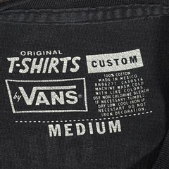 Vans Graphic T-Shirt Mens M Black Carefree Guaranteed Skeleton Custom 100 Cotton