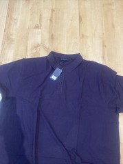 Espionage Men’s Collared T Shirt Size 5XL Navy Blue Damson
