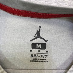 Air Jordan Shirt Men’s Medium Grey Crew Neck Jumpman Logo Lightweight Dri-Fit
