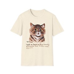 1920s louis wain i fell in love with a lovely kitten tshirt