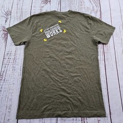 HEW Fitness Hard Work Works Green Short Sleeve Cotton Blend T-Shirt Men’s M