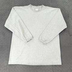 Pluma Shirt Long Sleeve Heavyweight Cotton Crewneck Gray Men Large