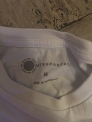 Aeropostale Aero 1987 White M Short Sleeve Crew Neck Cotton Graphic T-Shirt