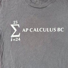 Gildan T-Shirt Men’s Black Small S Cotton AP Calculus Math Graphic Tee