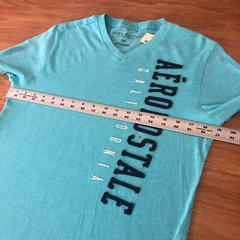 NEW Aeropostale California T-Shirt Sz S NWT V-Neck Turquoise Applique Embr.