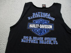 Vintage Harley Davidson Shirt Mens M Black Sleeveless Daytona Bike Week 2002