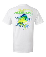 Salt Addiction Saltwater Dolphin Fishing Short Sleeve T Shirt Mahi Mahi Ocean