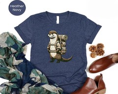 Hiking Otter Funny Nature Comfort Tee Animal Lover Wildlife