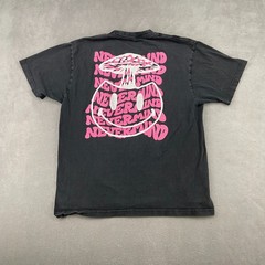 Y2K Neff Mushroom Smiley T-Shirt Mens XL Faded Black Graphic Print Cotton