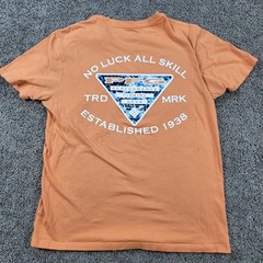 Columbia PFG Mens Orange Graphic T-Shirt Performance Fishing Gear Medium