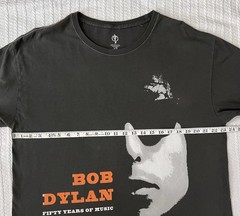 Bob Dylan Fifty Years Of Music T Shirt Mens L/XL 23” X 29” Cotton Graphic Tee