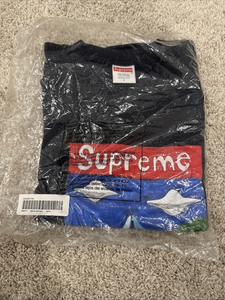 SS20 2020 Supreme NYC Sailboat Tee in Navy Blue L