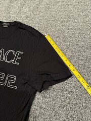Versace Embroidered T Shirt Mitchel Black Crew Neck Short Sleeve Mens Size Large
