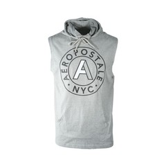 Aeropostale Men’s Grey Tank Hooded Sleeveless (S01) – 1 Pack or 2 Pack