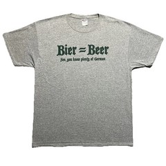 Bier = Beer Funny German T Shirt Schmidt’s Sausage Haus XL