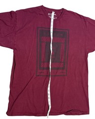 Volcom Stone Graphic Tee Mens XLG Burgundy Y2K Skate Surf Streetwear