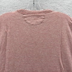 New Faherty Striped Shirt Mens XL Orange Cloud Cotton Soft Short Sleeve Tee B9